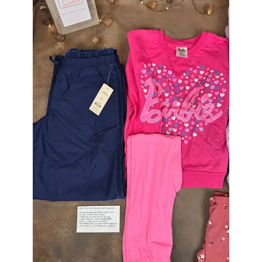 Girls Size 10/12 Fall Winter Clothing Bundle Barbie Under Armour Pants #989